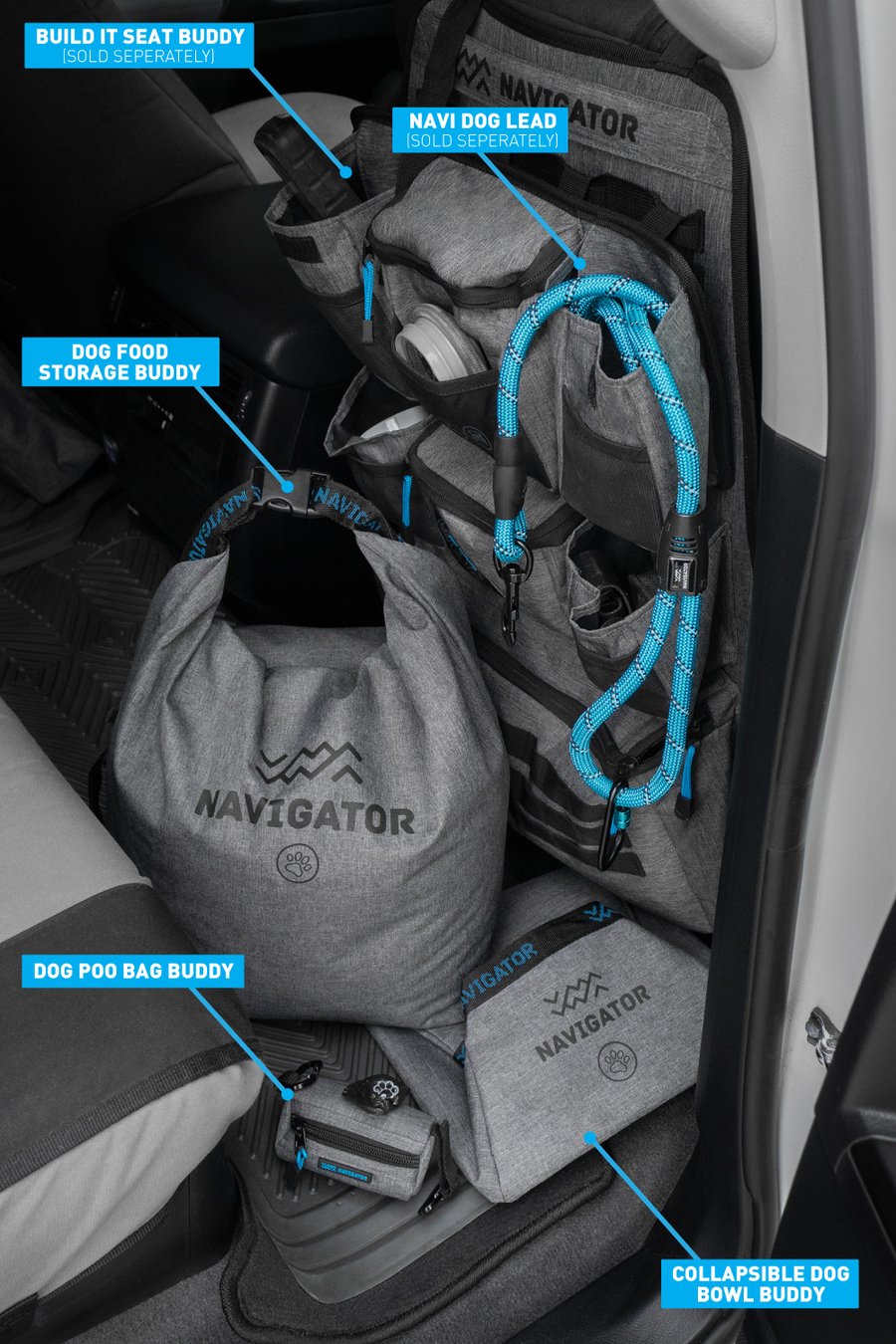 NAVIGATOR 3 PIECE DOG TRAVEL BUDDY