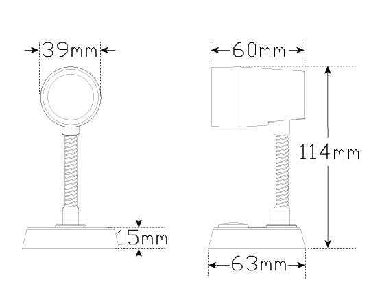 Reading Light with Rotate & Flexible Neck Extension - RL120 Series