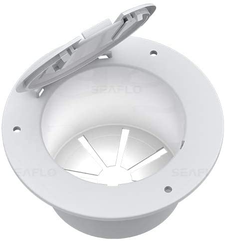 SEA FLO Round Electric Cable Hatch for 30 and 50 Amp Cords (White)