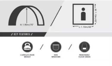 Portable Changeroom Shower Tent