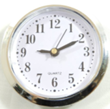 Wall Clock Gold or Silver 6cm Quartz