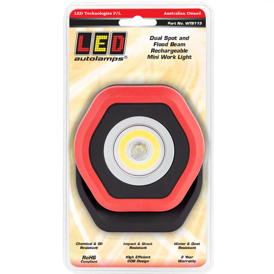LED Autolamps Rechargeable 180 degree Mini Work Light - WTB115