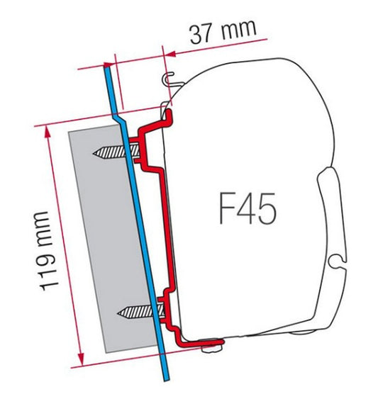 Fiamma 98655-741 F45S Ford Transit Awning Adapter Bracket Kit