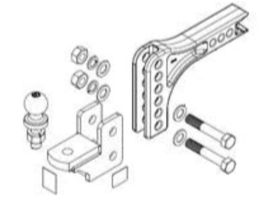 HAYMAN REESE ADJUSTABLE TOW BALL MOUNT 3500KG