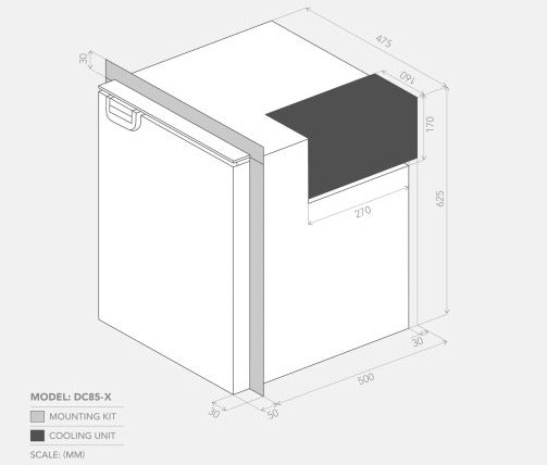 Bushman DC85X 12/24v Upright Fridge/Freezer 85L --- 1 ONLY!