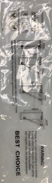 GAS STRUT FOR CARAVAN OVERHEAD CUPBOARDS SILVER 60NM 178MM