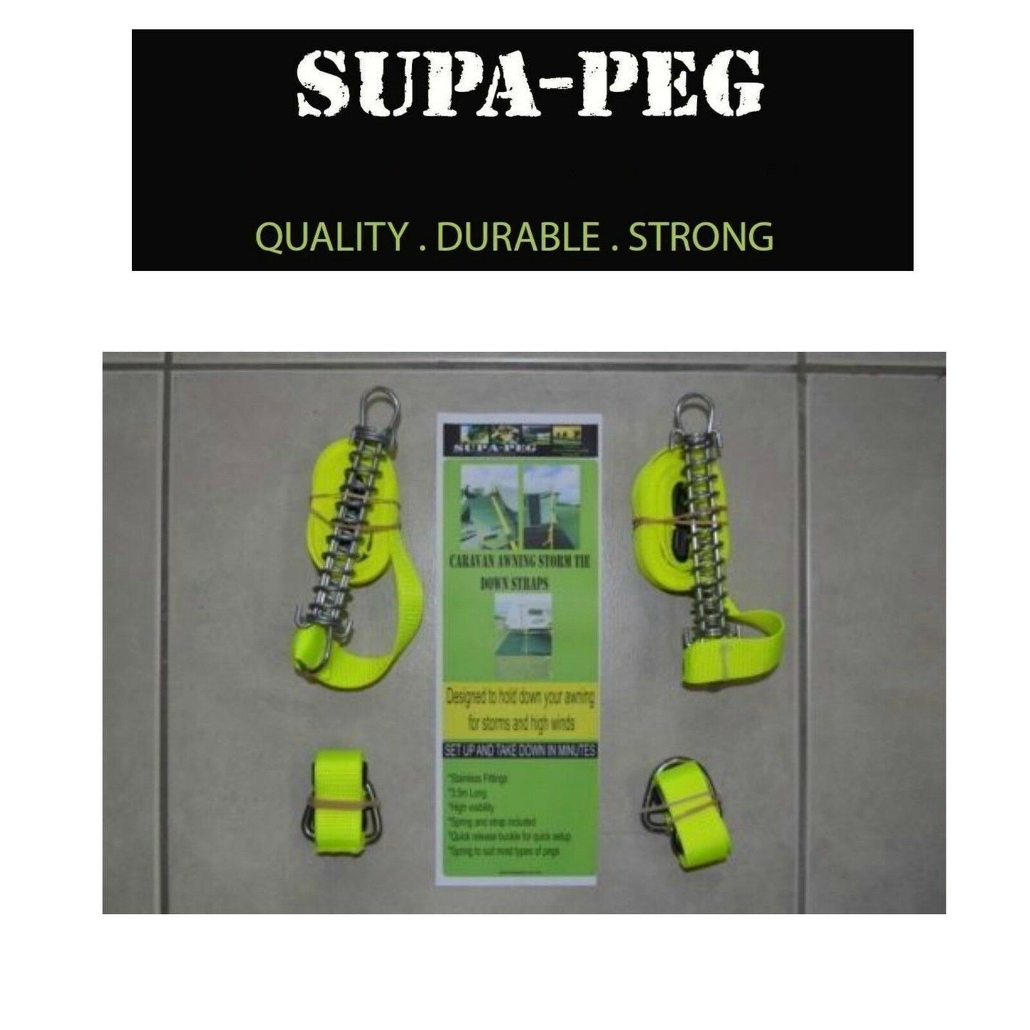 AWNING STORM TIE DOWN STRAPS KIT