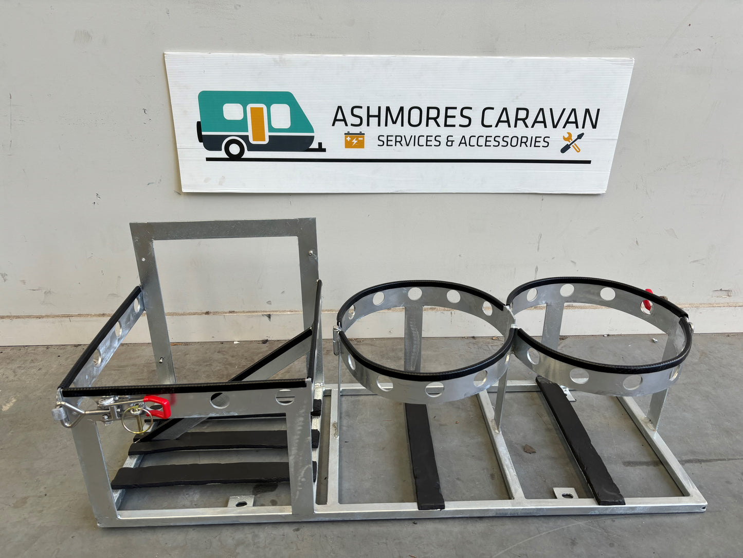 Dual Gas Bottle and Jerry Can Holder