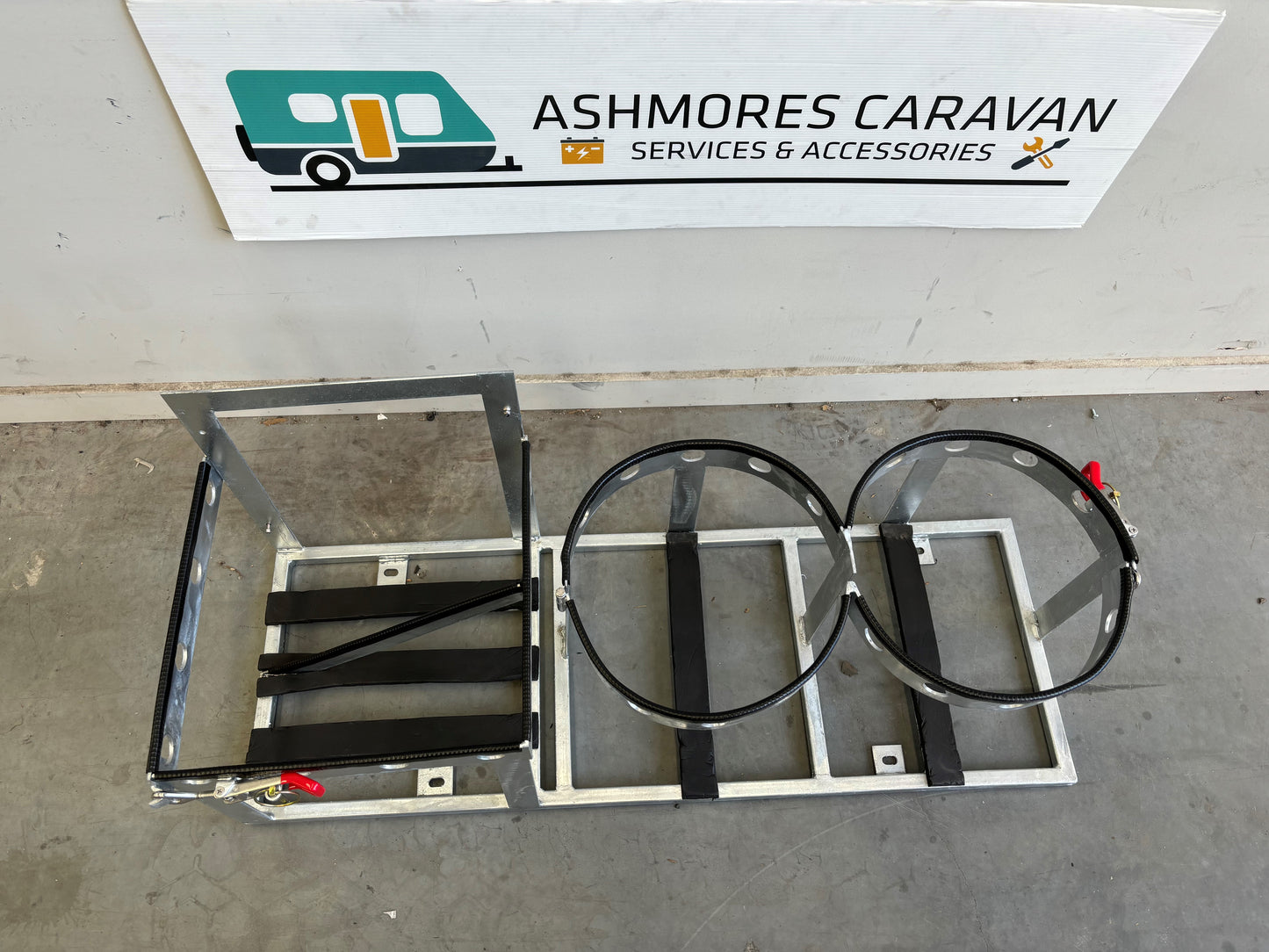 Dual Gas Bottle and Jerry Can Holder