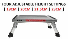 Load image into Gallery viewer, BLACK Single Folding Portable Caravan Step With Adjustable Legs
