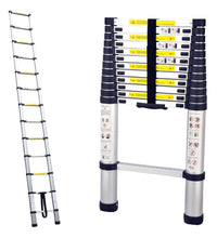 Load image into Gallery viewer, 3.8m telescopic ladder with carry bag silver
