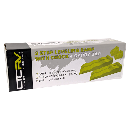 COAST RV 5000kg 3-Step Levelling Ramp with Chock & Bag | Pair