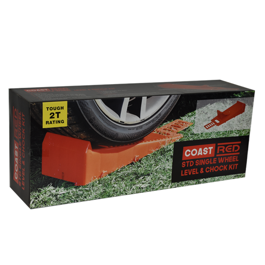 Coast Red Std Single Wheel Level & Chock Kit