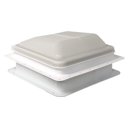 Coast RV 14x14 White Wind-Up Roof Vent With 12V FAN