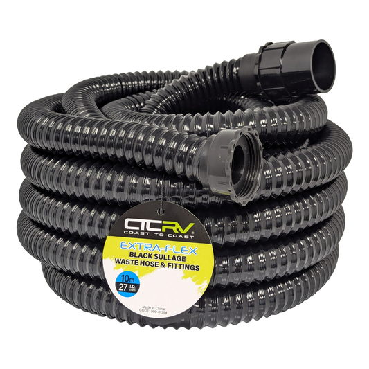 Sullage Waste Hose 27mm with 40mm Fittings - 5m & 10m length