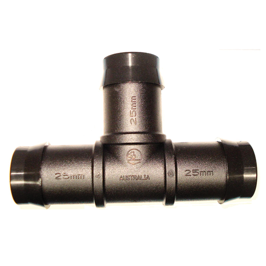 THREADED TEE 25MM BARBED x 1/2" BSP MALE