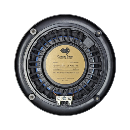 Black Ultra Slim-Mount Full-Range IP56 Outdoor 6.5" Speaker