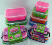 Load image into Gallery viewer, Silicone Rectangle Storage Containers Caravan - Set of 6
