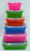 Load image into Gallery viewer, Silicone Rectangle Storage Containers Caravan - Set of 6

