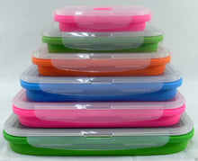 Load image into Gallery viewer, Silicone Rectangle Storage Containers Caravan - Set of 6
