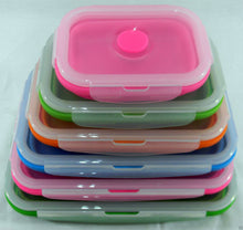 Load image into Gallery viewer, Silicone Rectangle Storage Containers Caravan - Set of 6
