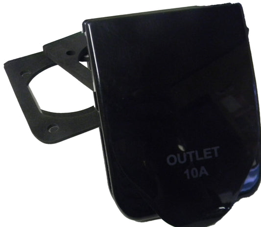Australian RV 240V 10A Power Outlet - IP44 Black & White