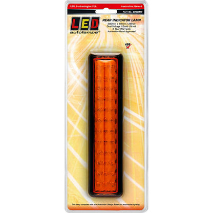 LED Autolamps 12/24V Indicator Light 36 LEDs 200x50x25mm - 200BAM