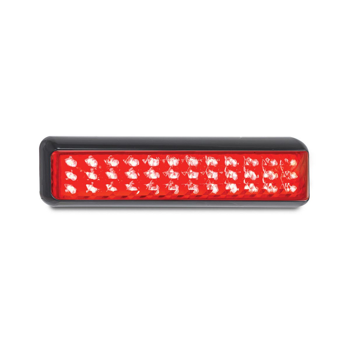 LED Autolamps 12/24V Stop Tail Light With Black Bracket 200x50mm - 200BRM