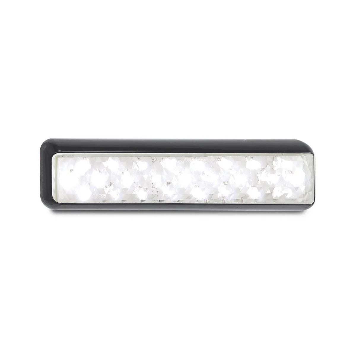 LED Autolamps 12/24V Reverse Light 200x50mm With 25 LEDs Black Bracket - 200BWM