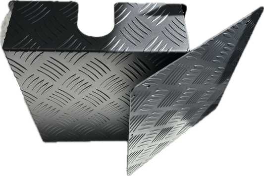Aufocus Aluminum Black Checker Plate Diesel Tank Cover 5L