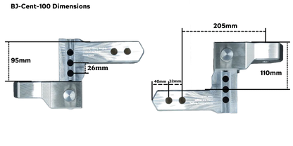 Centurion™ Hitches - 100mm Adjustable Hitch
