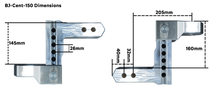 Centurion™ Hitches - 150mm Adjustable Hitch