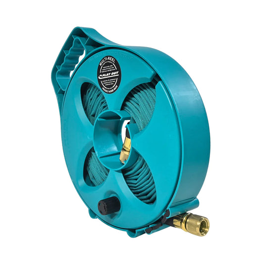 7.5m Flat Out Drink Water Hose on Compact Multi-Reel (Teal)