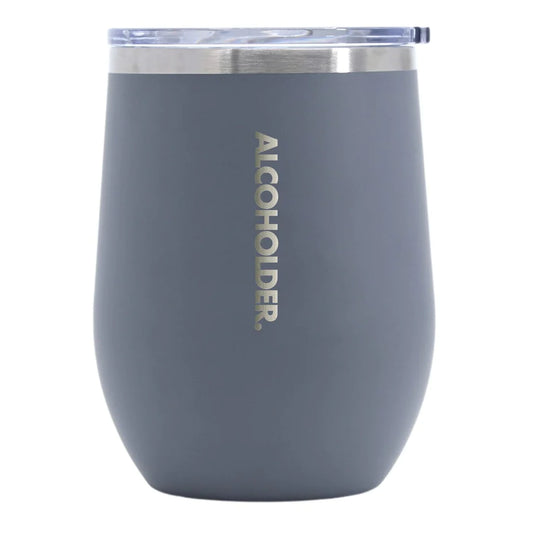 STEMLESS INSULATED TUMBLER CEMENT GREY ALCOHOLDER