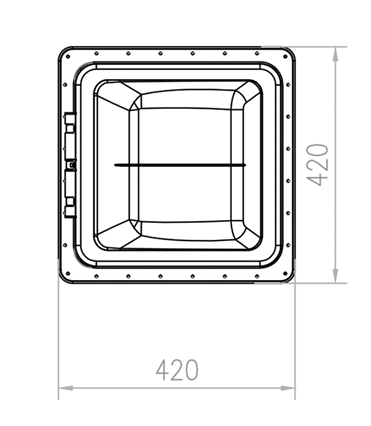 Coast RV 14x14 White Std Wind-Up Roof Vent