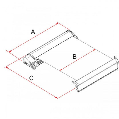 Fiamma F80S 4.0M Awning - Case Polar White, Awning Royal Grey