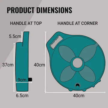 12.5m Flat Out Drink Water Hose on Compact Multi-Reel (Teal)