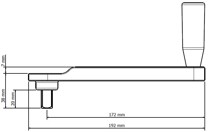 BOS Manual Handle 12MM 020-003