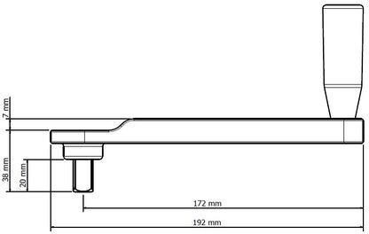 BOS Manual Handle 12MM 020-003