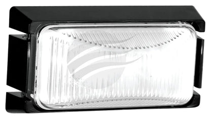 HULK LED FRONT END OUTLINE MARKER LAMP WHITE 12/24V, BLACK BASE