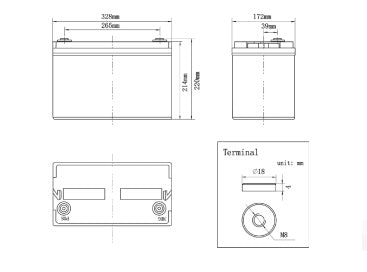 DC12-120 Hardcore 12V 120Ah AGM battery