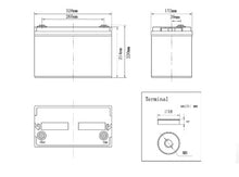 Load image into Gallery viewer, DC12-120 Hardcore 12V 120Ah AGM battery
