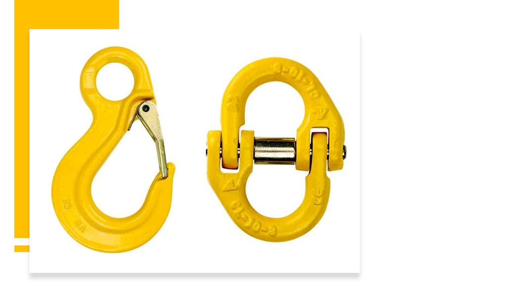 Sling Hook Eye & chain connector  - 10mm 2 pack