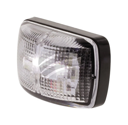 LED FRONT END OUTLNE MARKR LMP 10-30V 2 LED's BLCK HSNG CLEAR