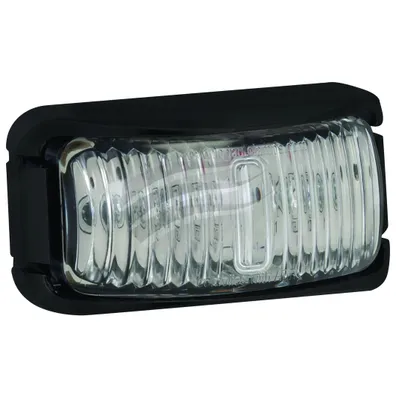 LED FRONT END OUTLNE MARKR LMP 12/24V AMBR CLR LENS BLK HSNG
