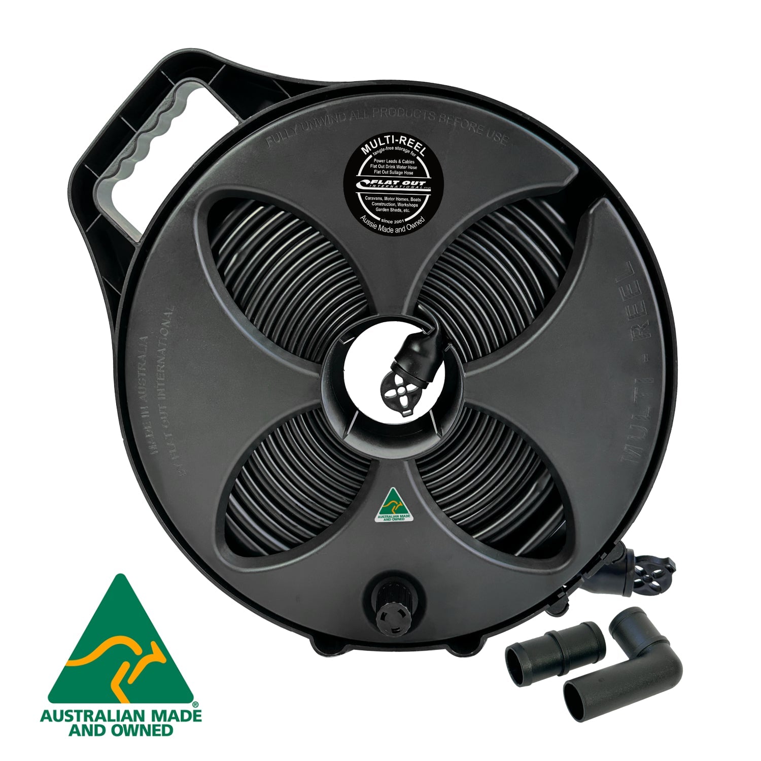25mm Flat Out Sullage Hose 9m | as 3+6m on Narrow Multi-Reel