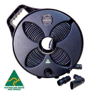 25mm Flat Out Sullage Hose: 9m on Multi-Reel Narrow Black