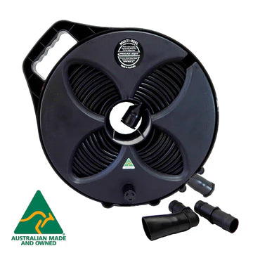 32mm Flat Out Sullage Hose: 9m on Multi-Reel Matte Black