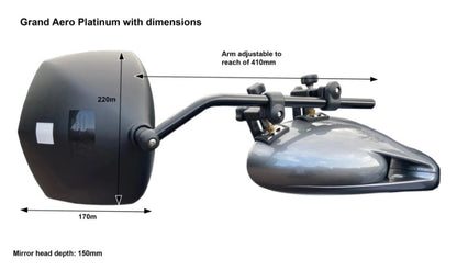 Milenco Grand Aero Platinum Tow Mirrors - Twin Pack. MIL6613