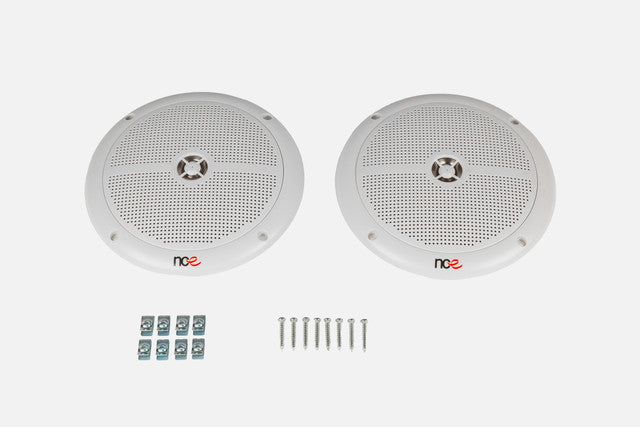 NCE 6.5-INCH SLIMLINE OUTDOOR SPEAKERS - WHITE